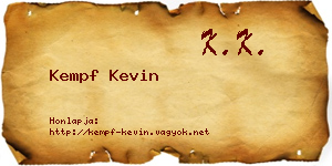 Kempf Kevin névjegykártya